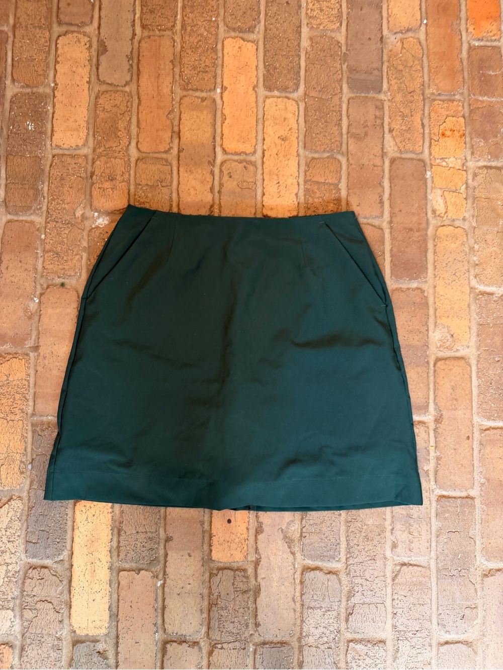 Tory Burch Forest Green Mini A-Line Skirt